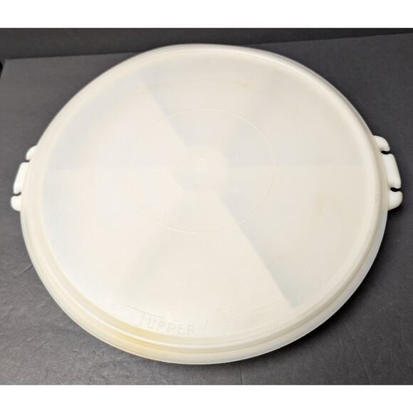 Vtg Tupperware 405-1 Party Serving Tray With TUPPERSEAL (Seal Logo) 224-2 LID - Picture 1 of 12